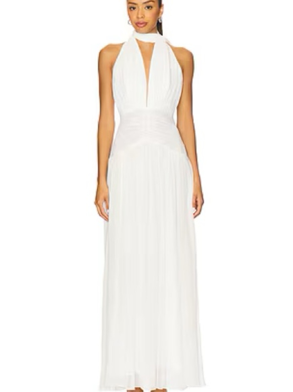 Nicholas Arella silk White Halter Dress